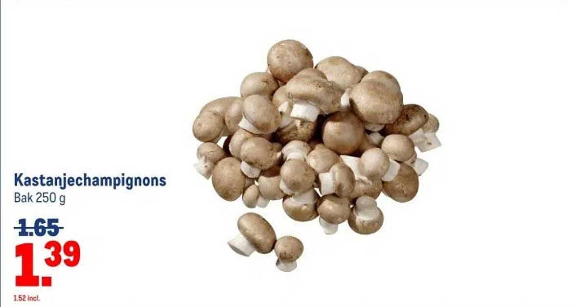 Kastanjechampignons Bak 250 g
