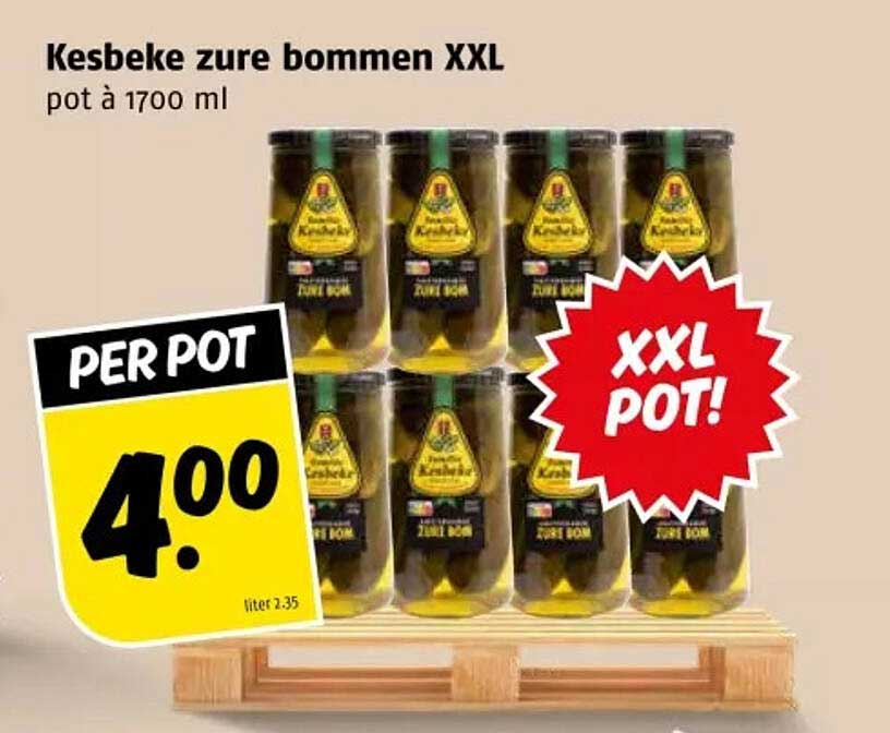 Kesbeke zure bommen XXL pot à 1700 ml