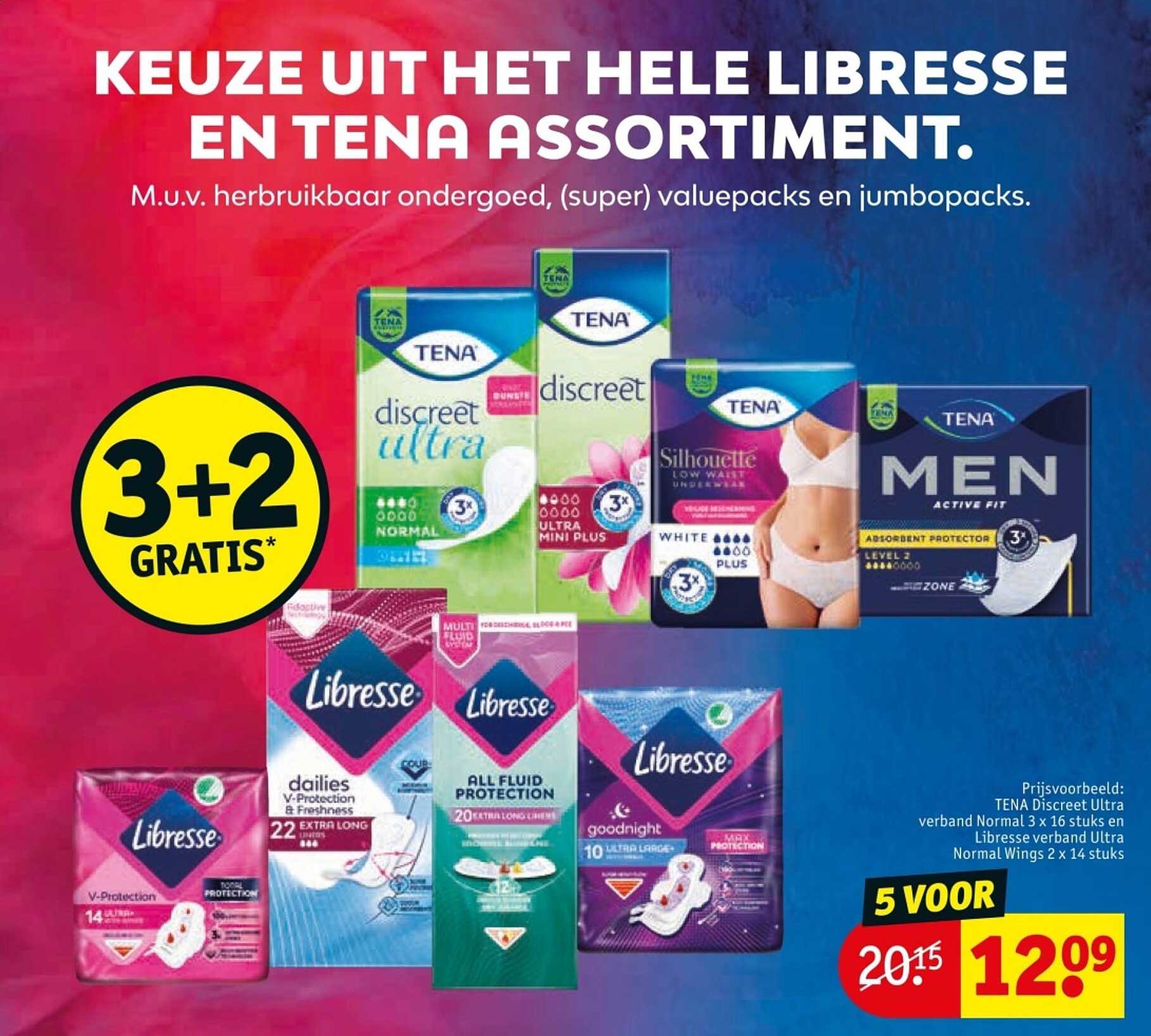 KEUZE UIT HET HELE LIBRESSE EN TENA ASSORTIMENT.