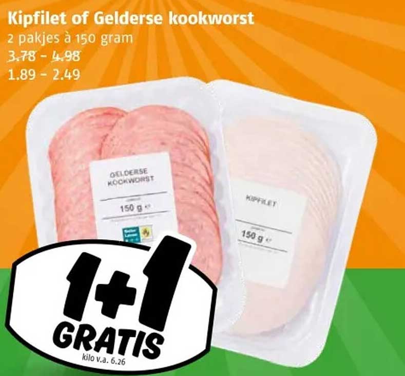 Kipfilet of Gelderse kookworst