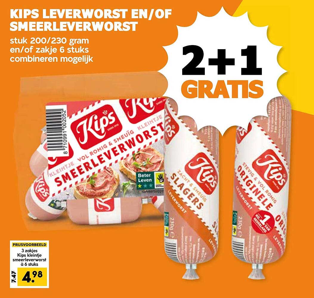 Kips Leverworst en/of Smeerleverworst