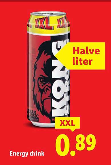 KONG Strong Energy Drink Halve Liter
