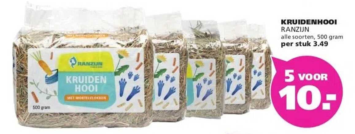 KRUIDENHOOI RANZIJN alle soorten, 500 gram per stuk 3.49