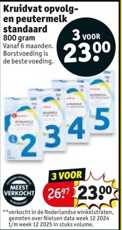 Kruidvat opvolg- en peutermelk standaard 800 gram