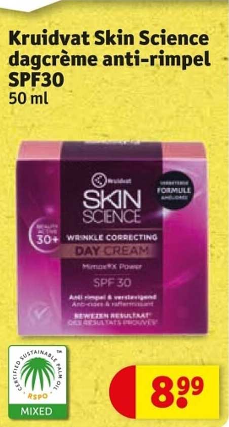 Kruidvat Skin Science dagcrème anti-rimpel SPF30