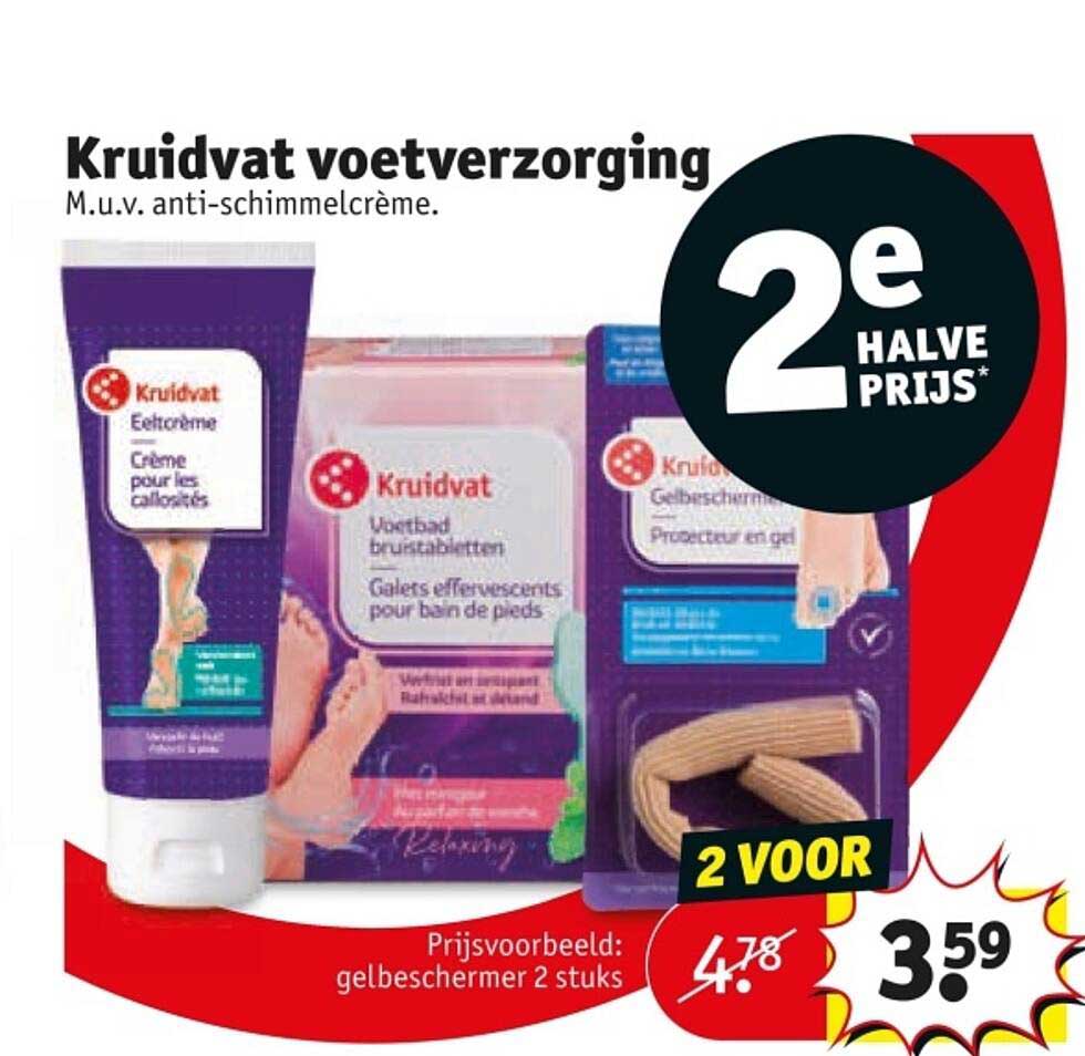 Kruidvat voetverzorging M.u.v. anti-schimmelcrème.