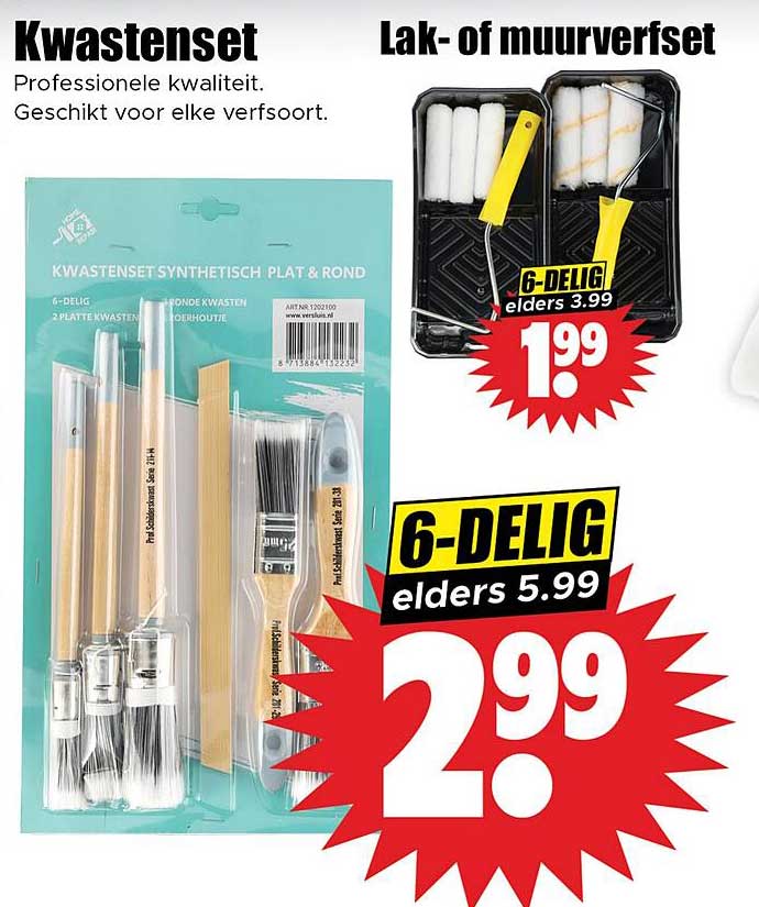 Kwastenset 6-Delig