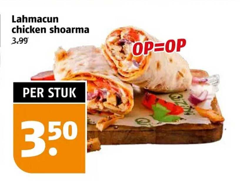 Lahmacun chicken shoarma