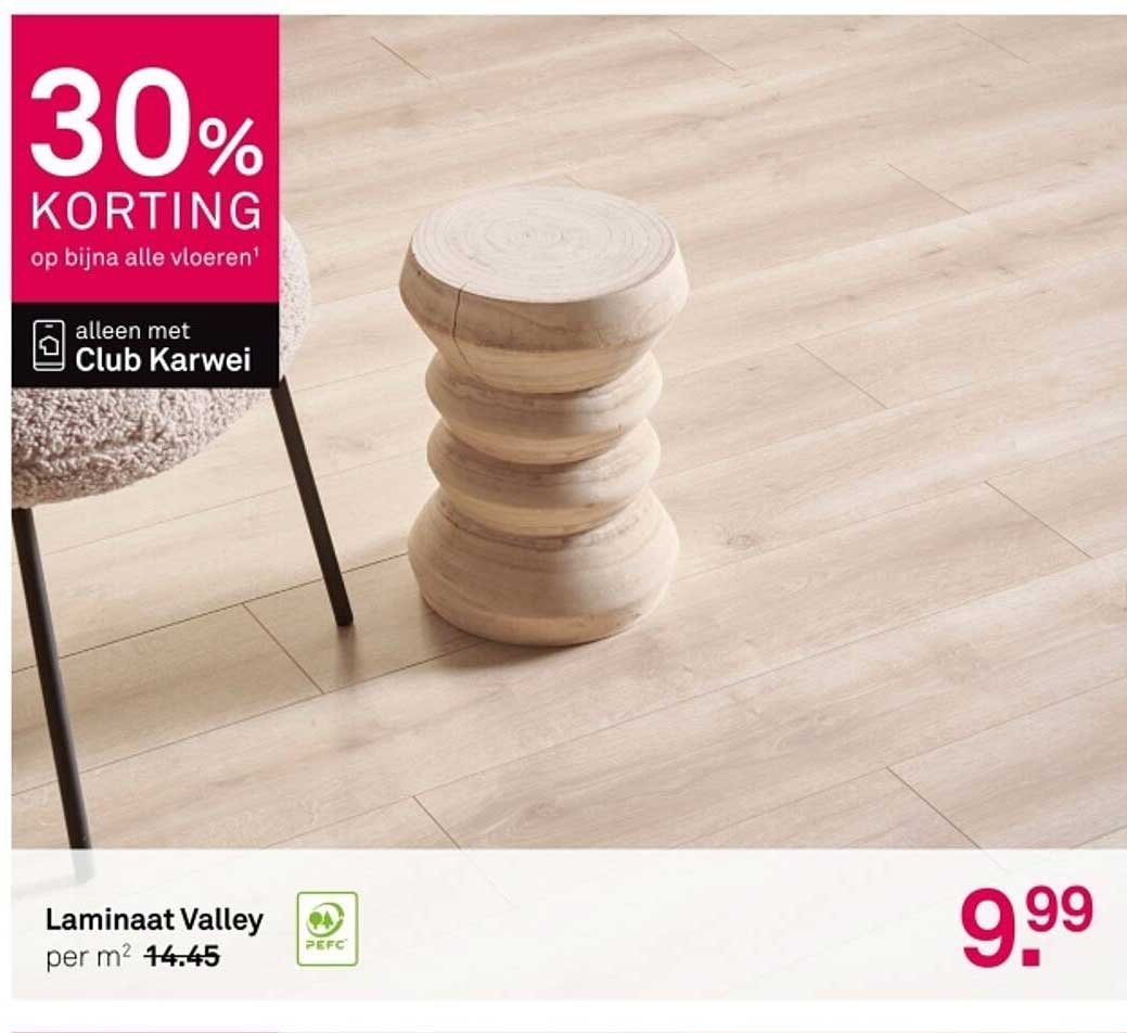 Laminaat Valley per m² 30% korting - van 14,45 voor 9,99