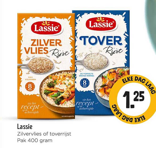 Lassie Zilvervlies of Toverrijst Pak 400 gram