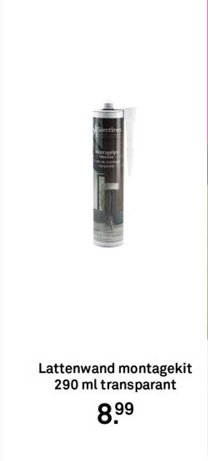Lattenwand montageset 290 ml transparant