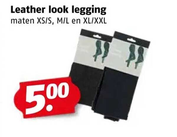 Leather look legging