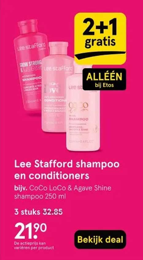 Lee Stafford shampoo en conditioners bijv. CoCo LoCo & Agave Shine shampoo 250 ml