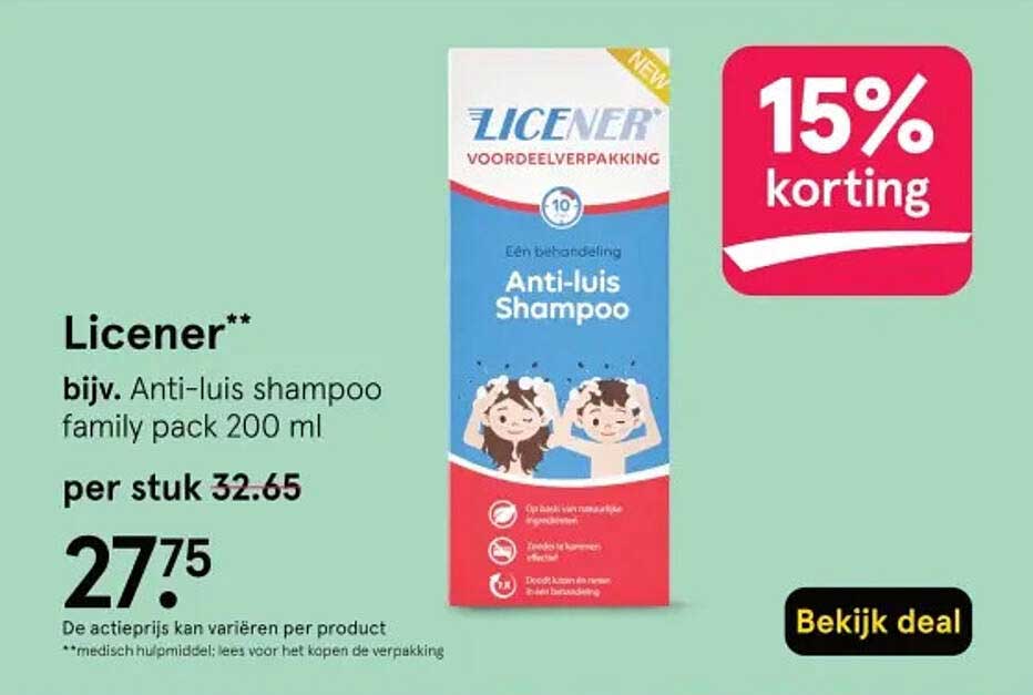 Licener Anti-luisshampoo Family Pack 200 ml
