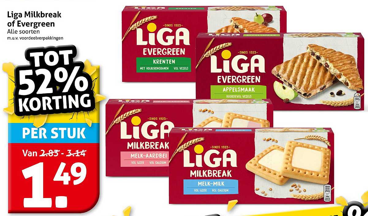 Liga Milkbreak of Evergreen Alle soorten m.u.v. voordeelpakkingen
