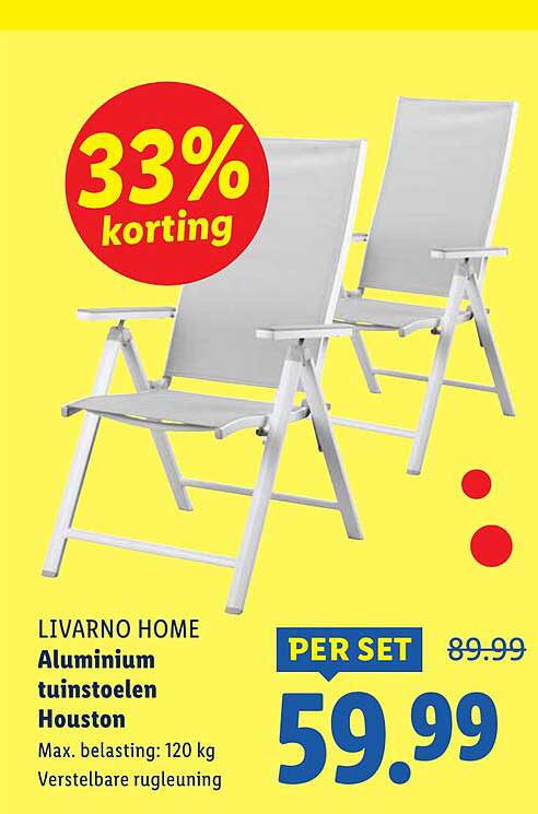LIVARNO HOME Aluminium tuinstoelen Houston