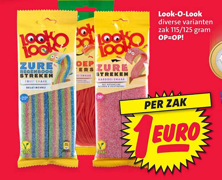 Look-O-Look diverse varianten zak 115/125 gram OP=OP!