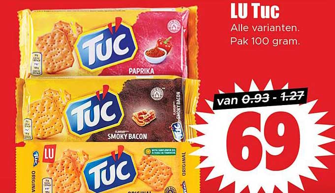 LU Tuc Alle varianten. Pak 100 gram.