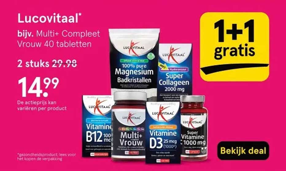 Lucovitaal* bijv. Multi+ Compleet Vrouw 40 tabletten