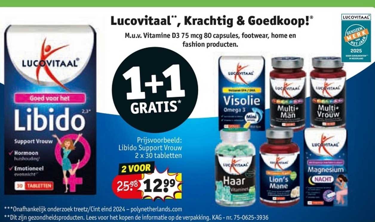 Lucovitaal Libido Support Vrouw 2 x 30 tabletten