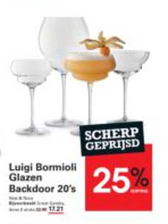 Luigi Bormioli Glazen Backdoor 20's