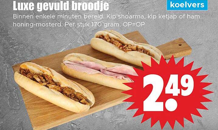 Luxe gevuld broodje