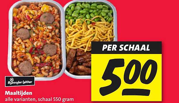 Maaltijden alle varianten, schaal 550 gram