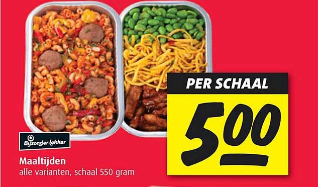 Maaltijden alle varianten, schaal 550 gram