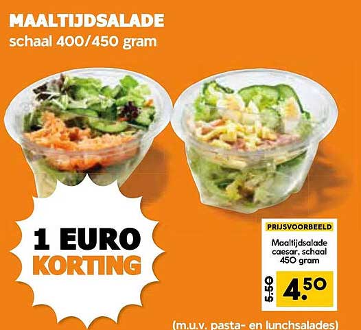 Maaltijdsalade caesar, schaal 450 gram