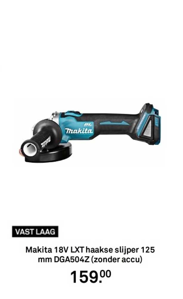 Makita 18V LXT haakse slijper 125 mm DGA504Z (zonder accu)
