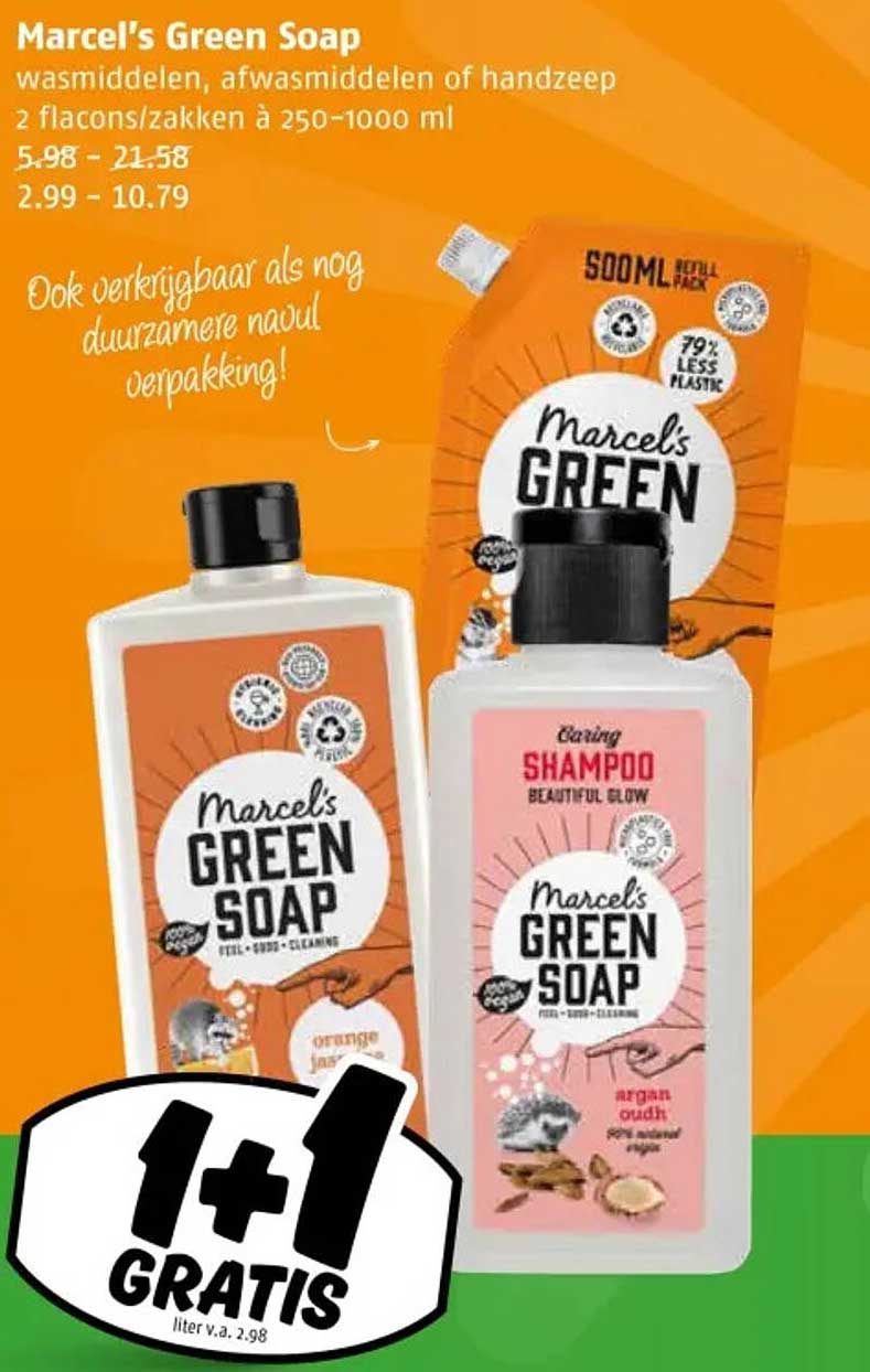 Marcel's Green Soap wasmiddelen, afwasmiddelen of handzeep