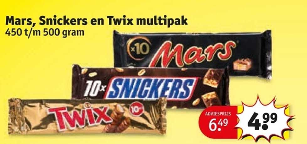 Mars, Snickers en Twix multipak