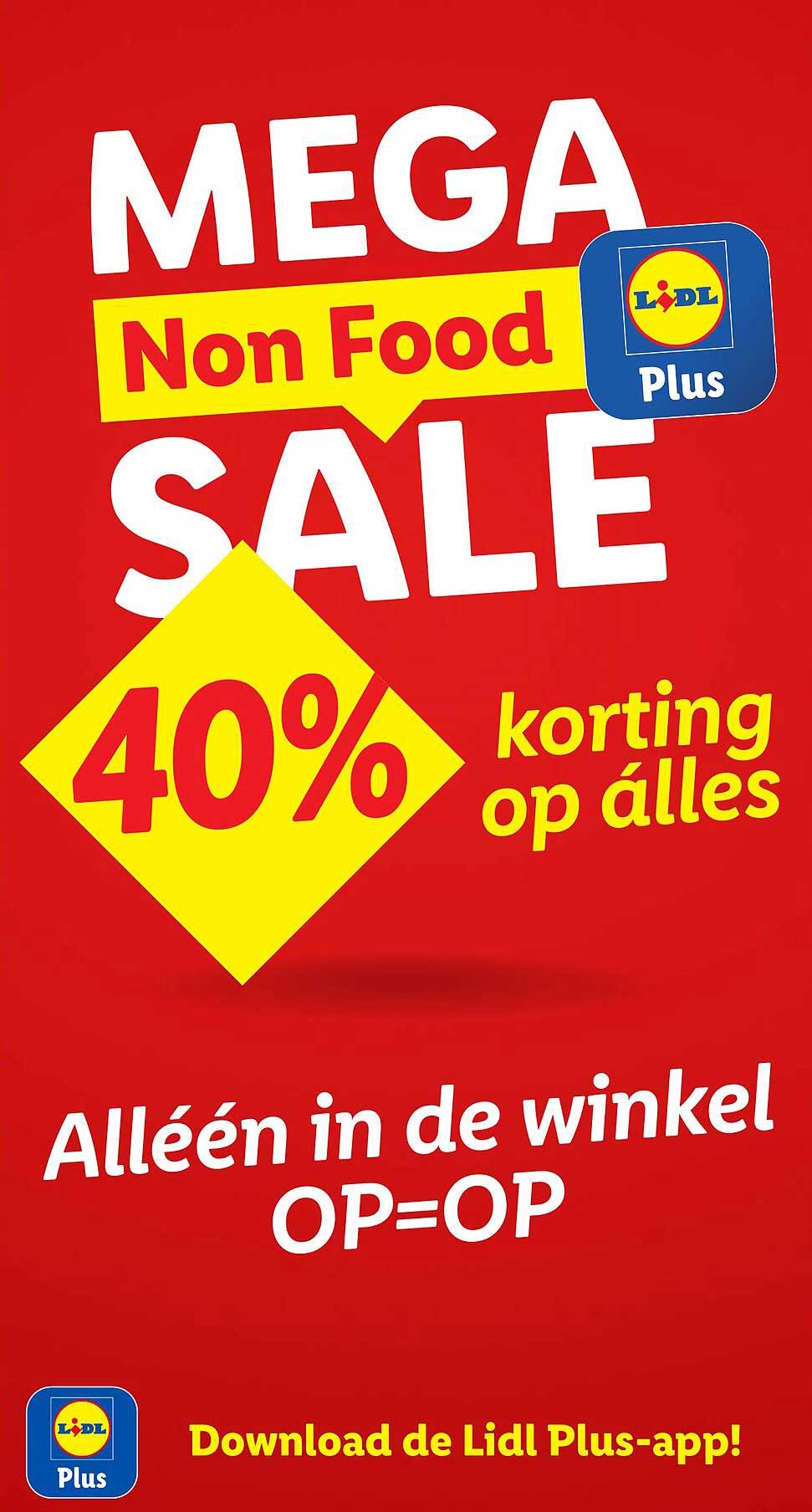 MEGA Non Food SALE - 40% korting op alles