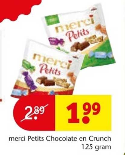 merci Petits Chocolate en Crunch 125 gram