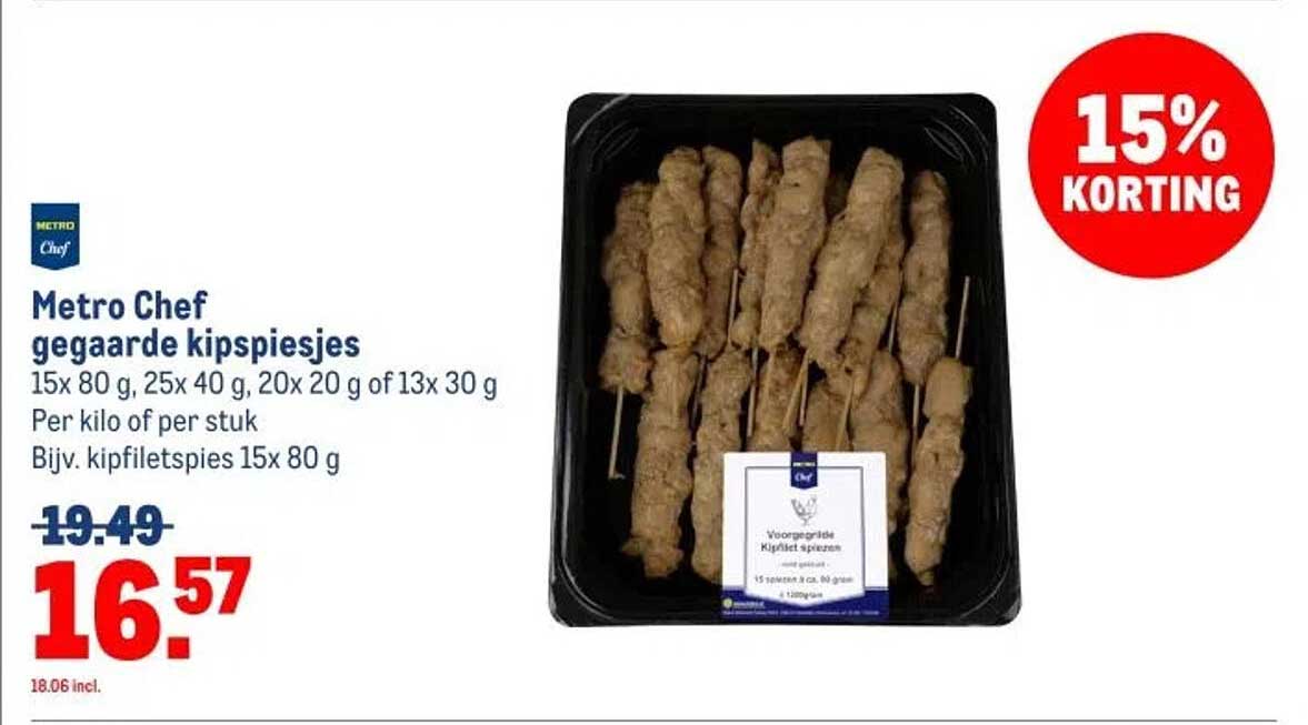 Metro Chef gegrilde kipsatés