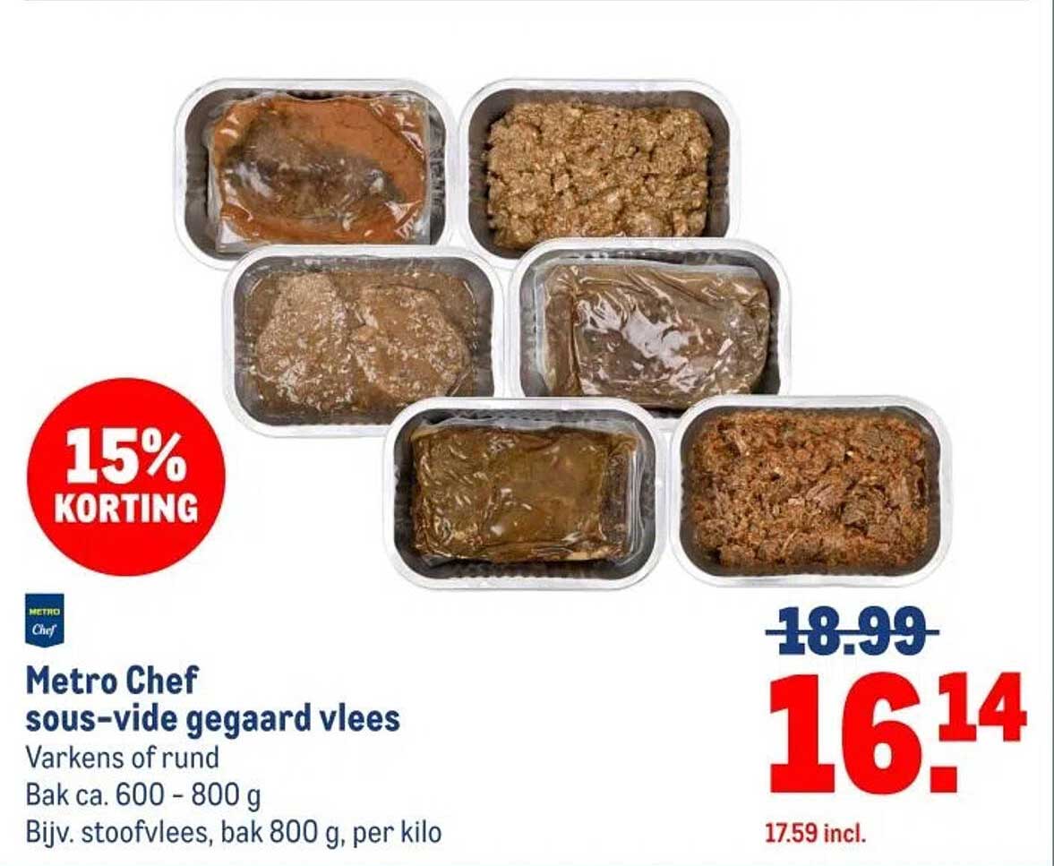 Metro Chef sous-vide gegaard vlees