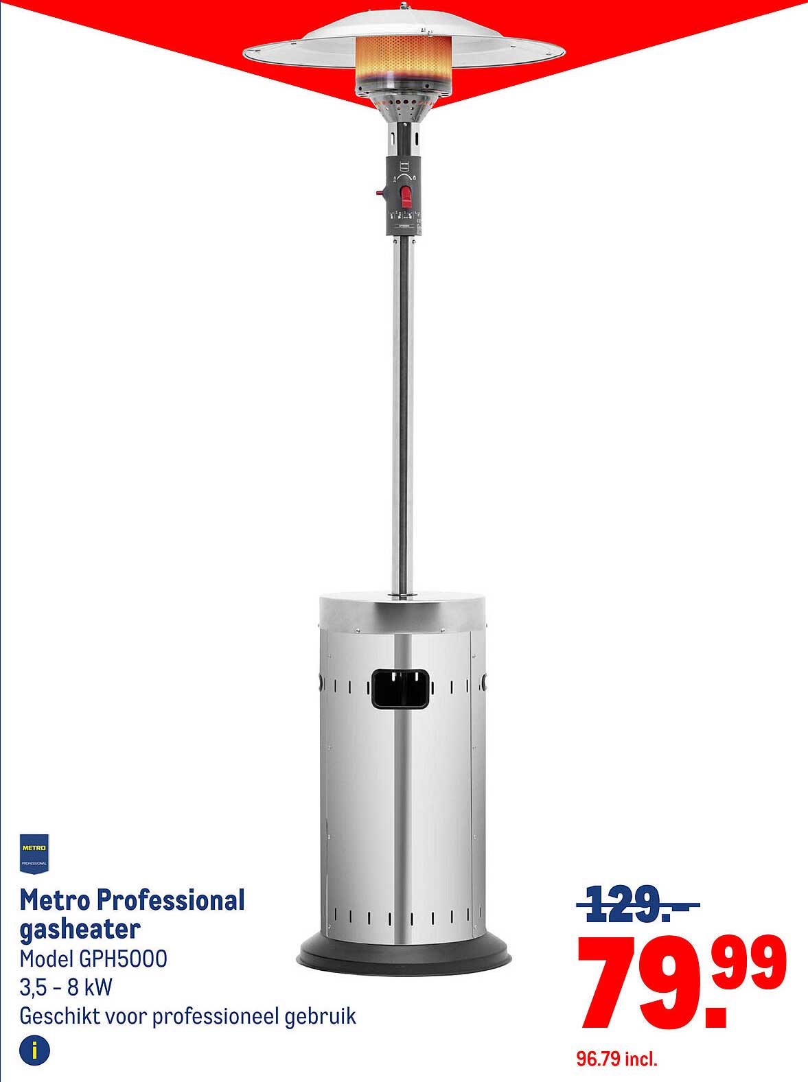 Metro Professional gasheater Model GPH5000