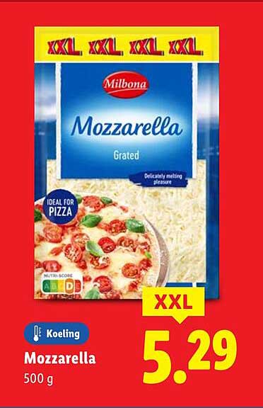 Milbona Mozzarella Grated 500 g