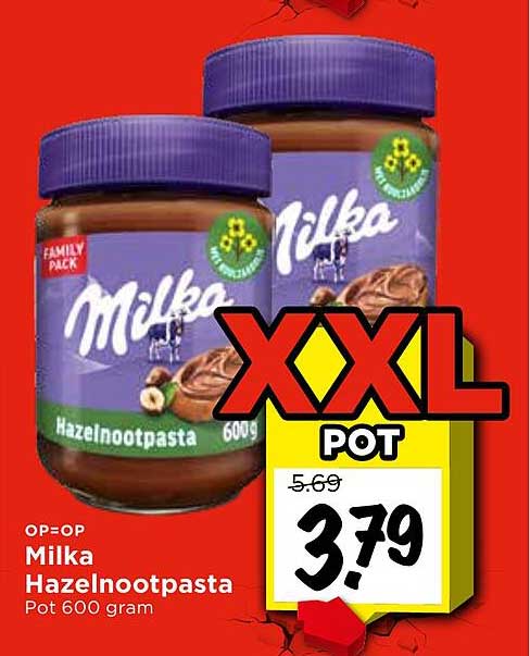Milka Hazelnootpasta Pot 600 gram