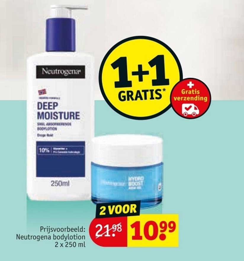 Neutrogena Deep Moisture en Hydro Boost 2 voor €10,99