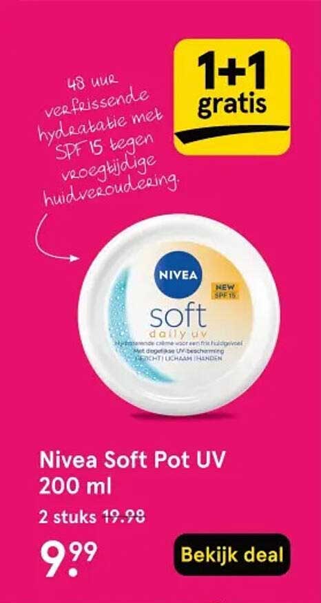Nivea Soft Pot UV 200 ml