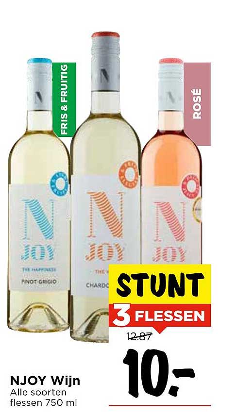 NJOY Wijn - Alle soorten flessen 750 ml
