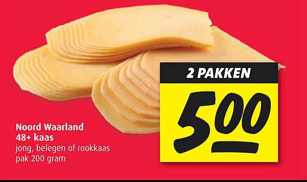 Noord Waarland 48+ kaas jong, belegen of rookkaas pak 200 gram