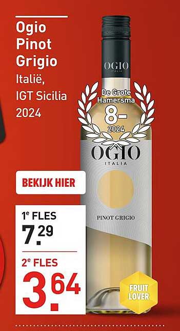 Oglo Pinot Grigio, Italië, IGT Sicilië 2024