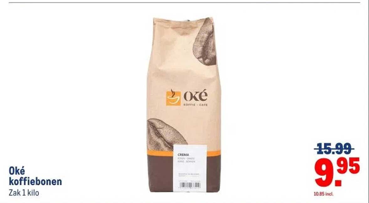 Oké koffiebonen Zak 1 kilo