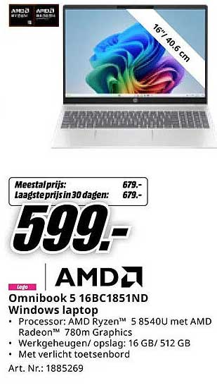 Omnibook 5 16BC1851ND Windows laptop