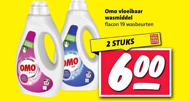 Omo vloeibaar wasmiddel flacon 19 wasbeurten