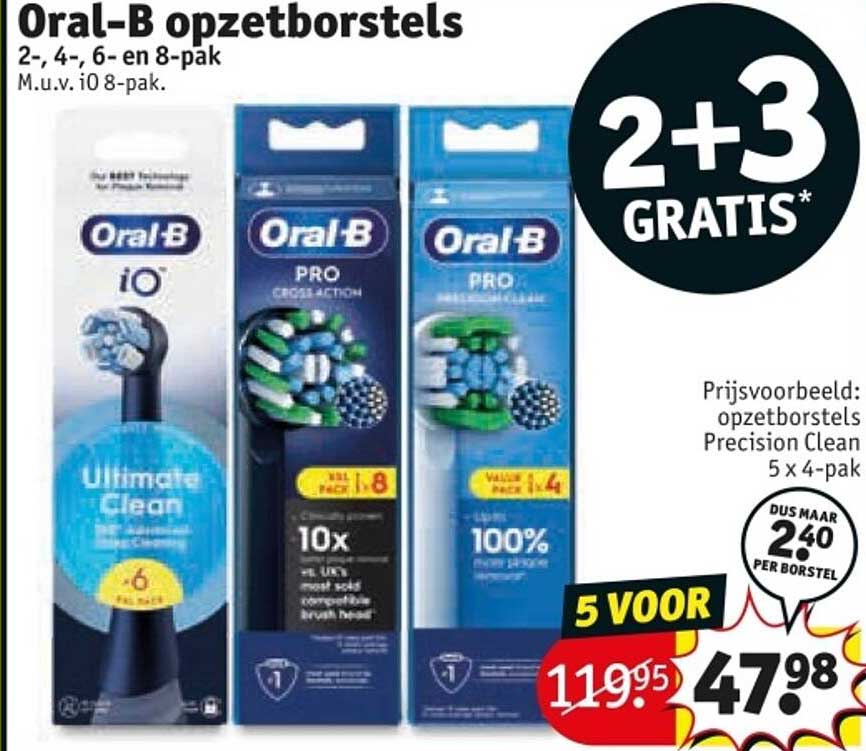 Oral-B opzetborstels 2-, 4-, 6- en 8-pak