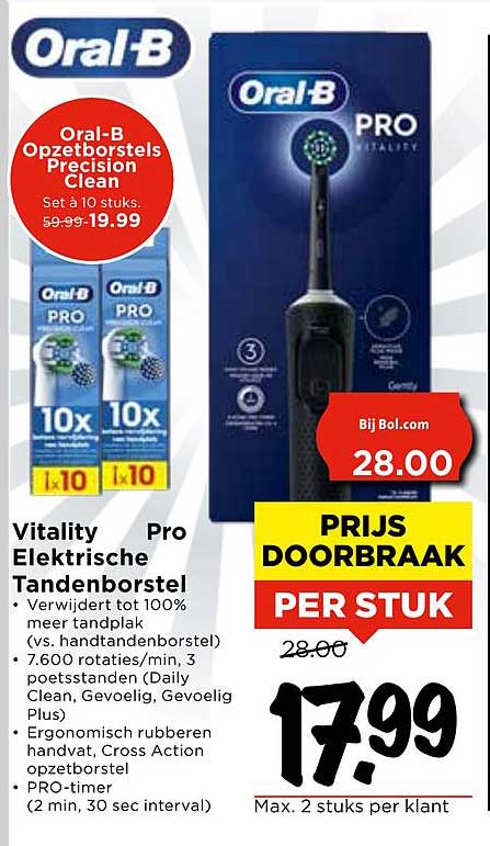 Oral-B Opzetborstels Precision Clean