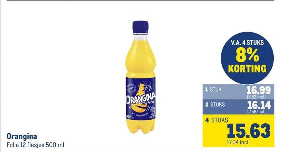 Orangina Folie 12 flesjes 500 ml